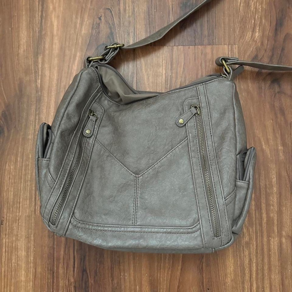 ash brown messenger bag